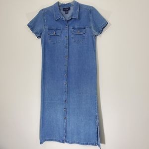 Original TY Wear Vintage Denim Maxi Dress, Size Small